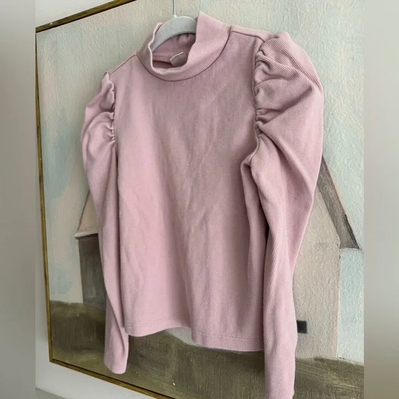 GAP Pink Toddler Puff Sleeve Turtleneck Size 5 - Picture 2 of 4